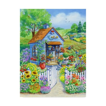 Geraldine Aikman 'Garden Shed Blue' Canvas Art,24x32